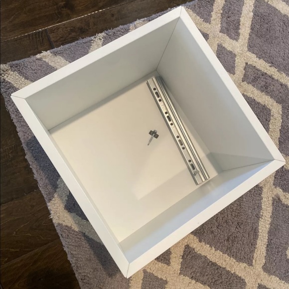 White IKEA wall mounted shelving box w/ suspension - Picture 6 of 6